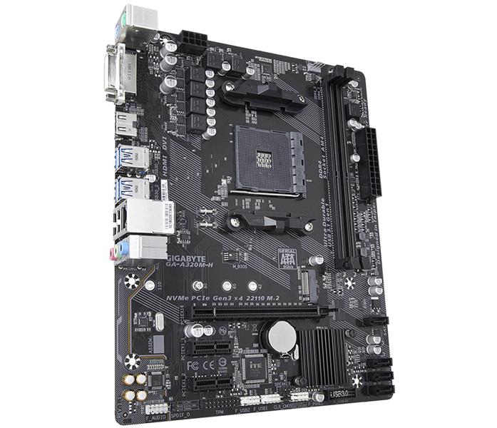 Gigabyte GA-A320M-H moederbord Socket AM4 Micro ATX AMD A320