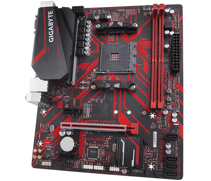 Gigabyte B450M GAMING moederbord Socket AM4 Micro ATX AMD B450