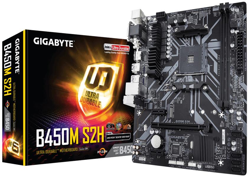 Gigabyte B450M S2H (rev. 1.0) moederbord Socket AM4 Micro ATX AMD B450