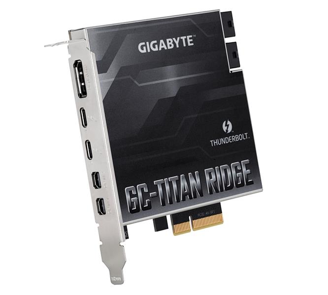 Gigabyte GC-TITAN RIDGE interfacekaart/-adapter Intern Mini DisplayPort, DisplayPort, Thunderbolt 3