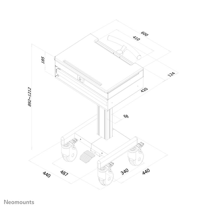 Neomounts medisch werkstation