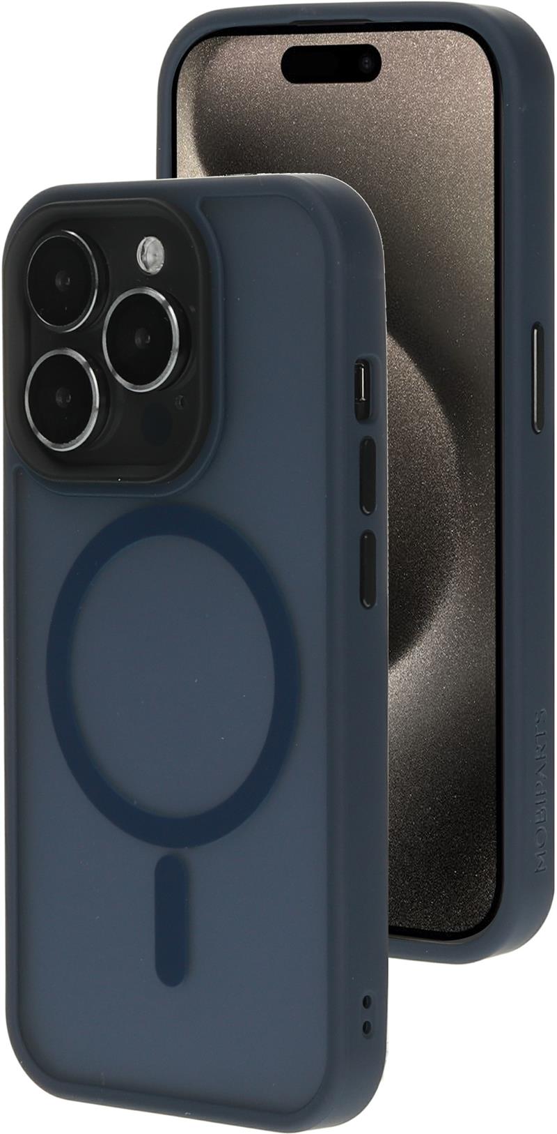Mobiparts Hardcover Apple iPhone 15 Pro Satin Blue (Magsafe Compatible)