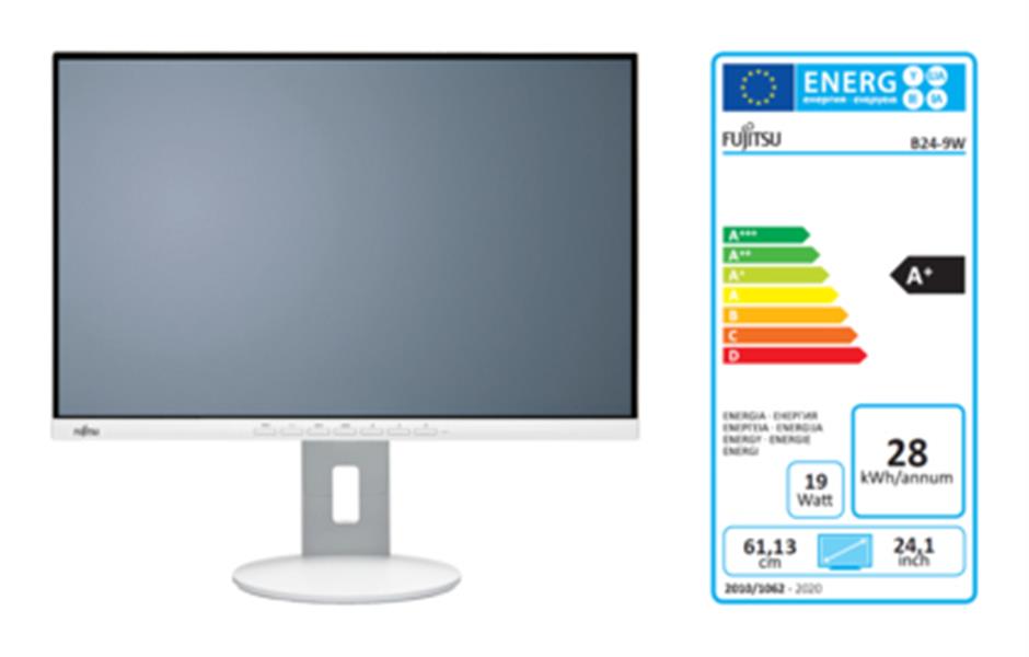 Fujitsu Displays B24-9 WE 61,2 cm (24.1"") 1920 x 1200 Pixels WUXGA LED Zwart, Grijs