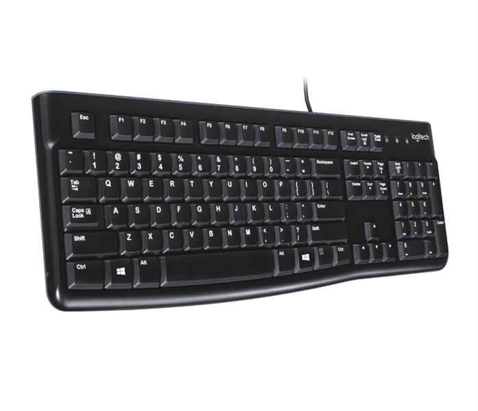 Logitech K120 Corded Keyboard toetsenbord USB QWERTY Engels Zwart