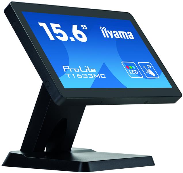 iiyama ProLite T1633MC-B1 touch screen-monitor 39,6 cm (15.6"") 1366 x 768 Pixels Zwart Multi-touch Multi-gebruiker