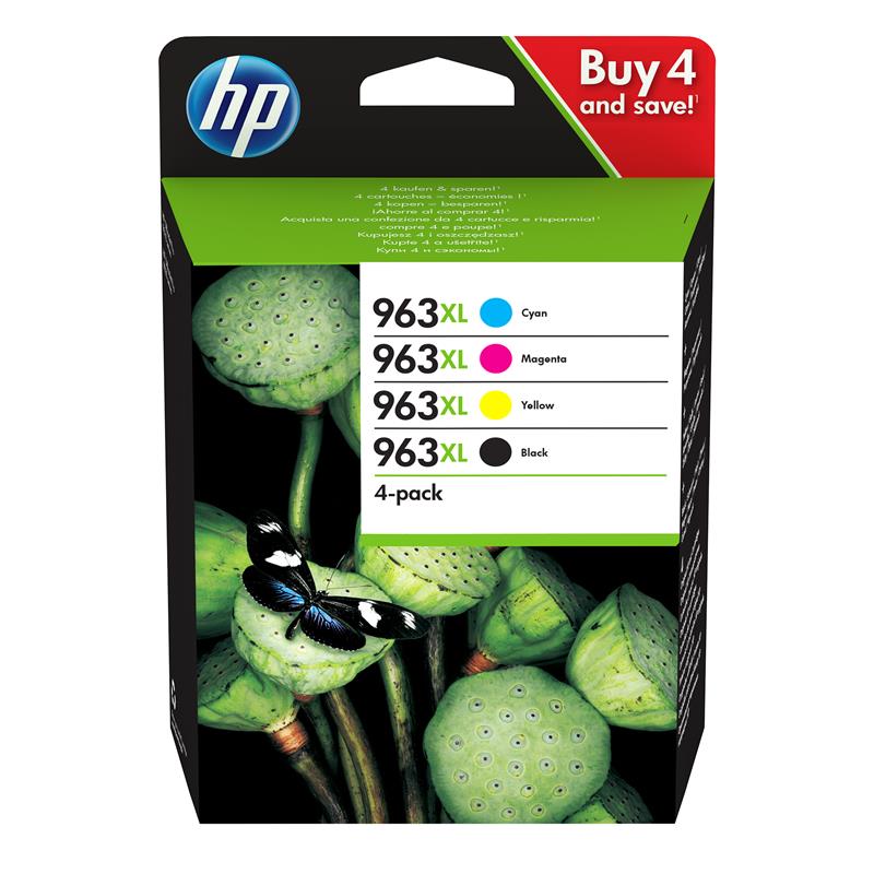 HP 963XL Origineel Zwart, Cyaan, Magenta, Geel Multipack 4 stuk(s)