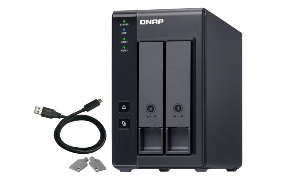 QNAP TR-002 behuizing voor opslagstations 2.5/3.5"" HDD-/SSD-behuizing Zwart