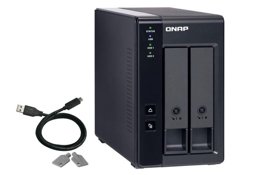 QNAP TR-002 behuizing voor opslagstations 2.5/3.5"" HDD-/SSD-behuizing Zwart