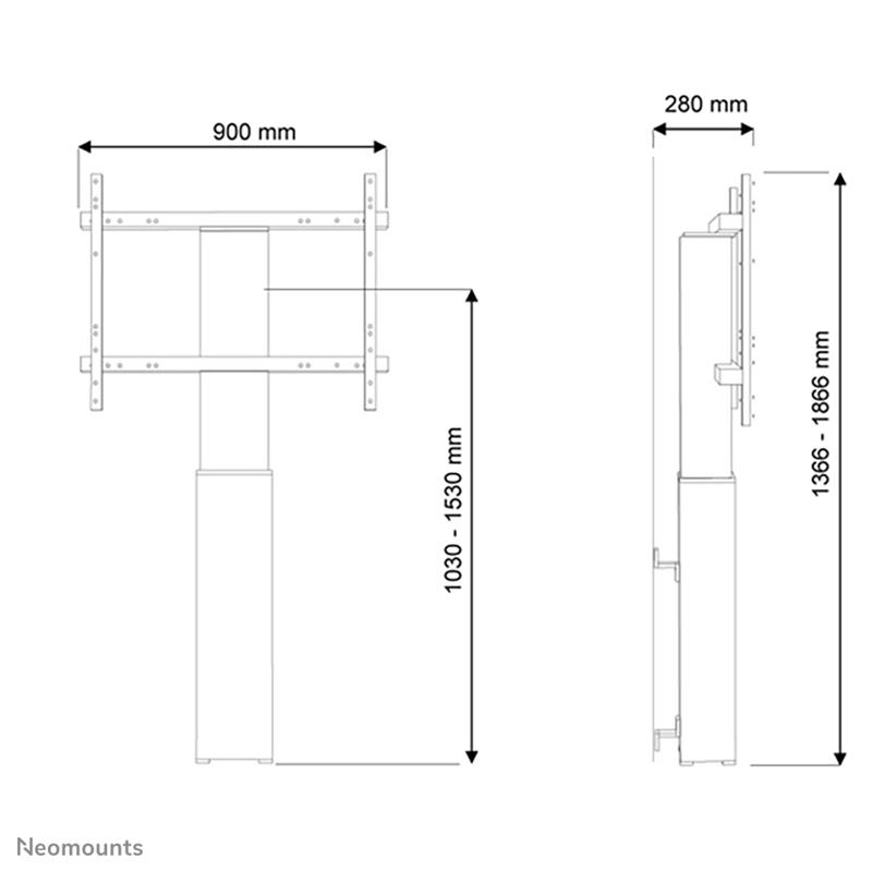 Neomounts gemotoriseerde wandsteun
