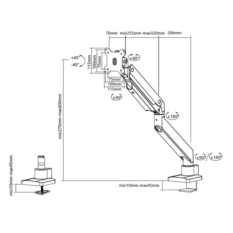 Newstar flatscreen bureausteun