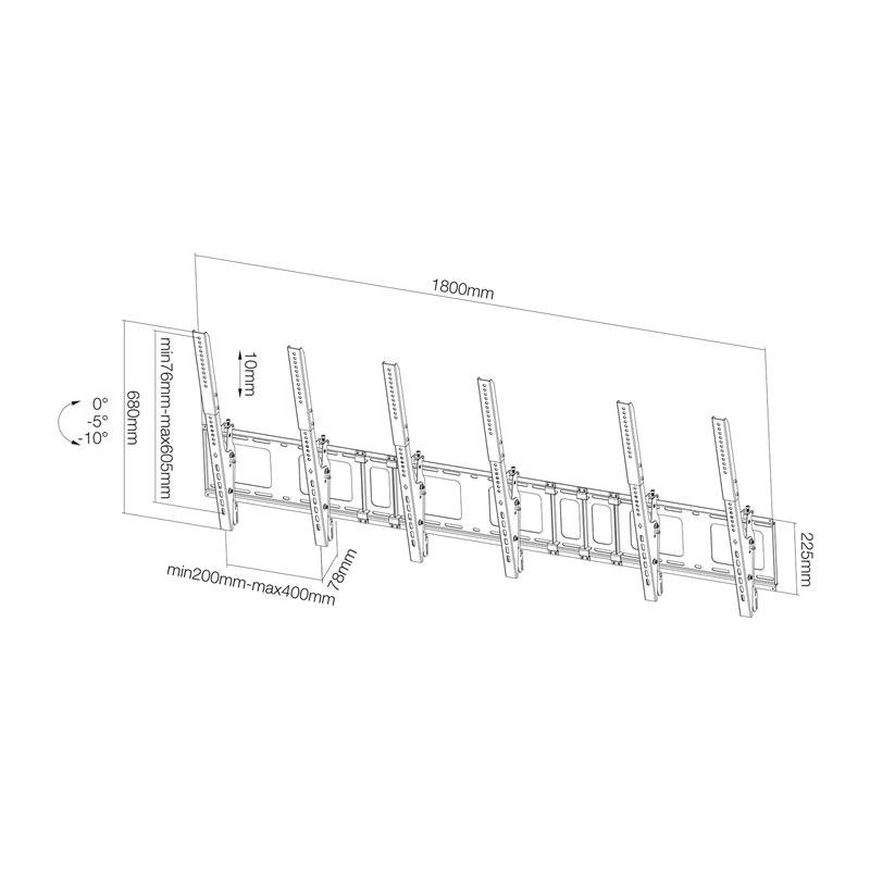 Neomounts menuboard wandsteun