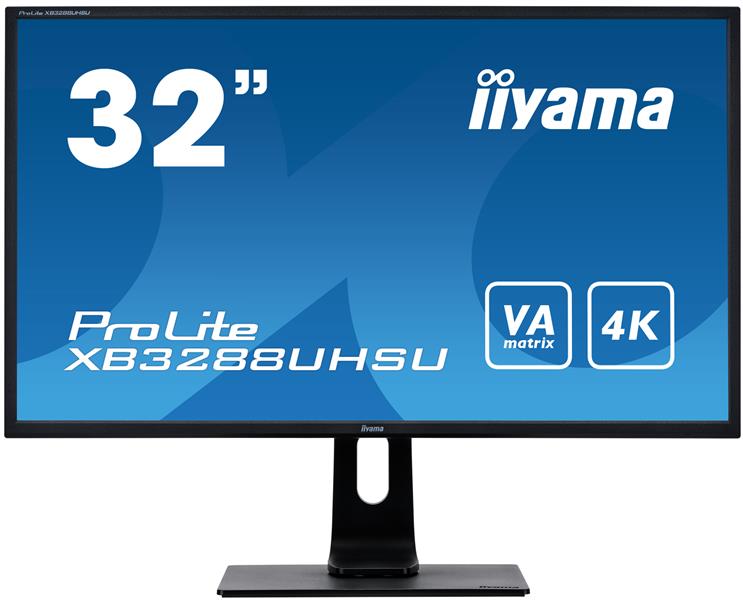 iiyama ProLite XB3288UHSU-B1 LED display 80 cm (31.5"") 3840 x 2160 Pixels 4K Ultra HD Flat Zwart