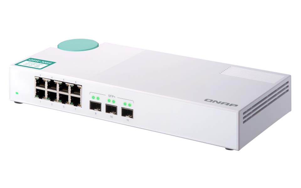 QNAP QSW-308S netwerk-switch Unmanaged Gigabit Ethernet (10/100/1000) Wit