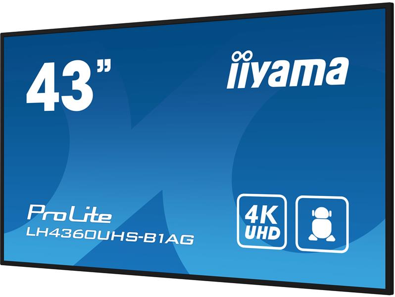 iiyama PROLITE Digitaal A-kaart 108 cm (42.5"") LED Wifi 500 cd/m² 4K Ultra HD Zwart Type processor Android 11 24/7