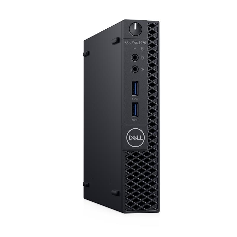 DELL OptiPlex 3070 Intel® 9de generatie Core™ i3 i3-9100T 8 GB DDR4-SDRAM 256 GB SSD MFF Zwart Mini PC Windows 10 Pro