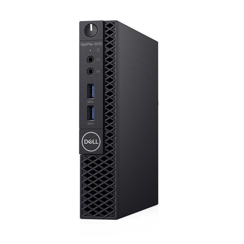 DELL OptiPlex 3070 Intel® 9de generatie Core™ i3 i3-9100T 8 GB DDR4-SDRAM 256 GB SSD MFF Zwart Mini PC Windows 10 Pro