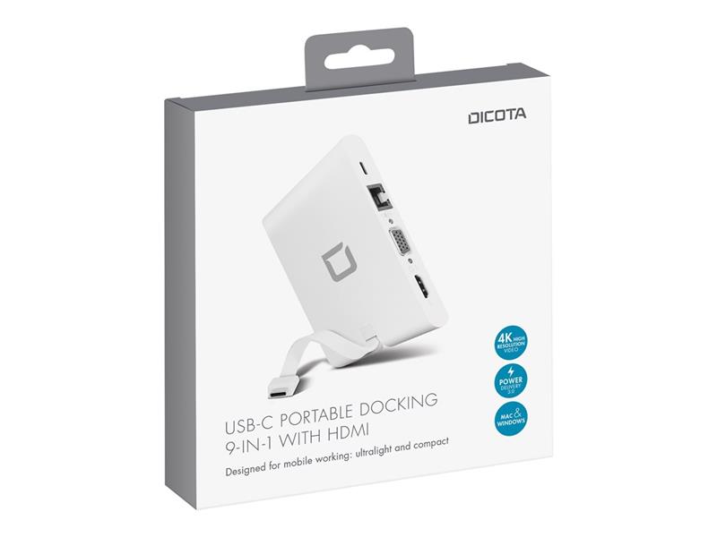 DICOTA USB-C Portable Docking 9-in-1