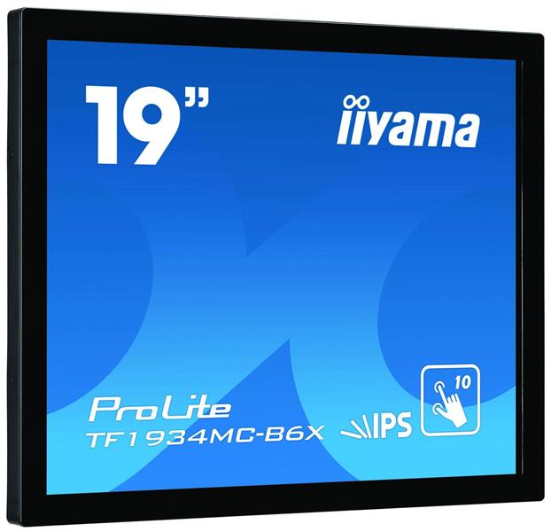 iiyama ProLite TF1934MC-B6X touch screen-monitor 48,3 cm (19"") 1280 x 1024 Pixels Zwart Multi-touch Multi-gebruiker