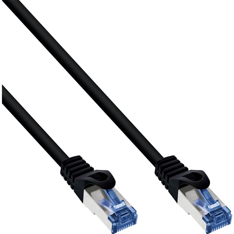 InLine Patch cable Cat 6A S FTP PUR industrial black 3m