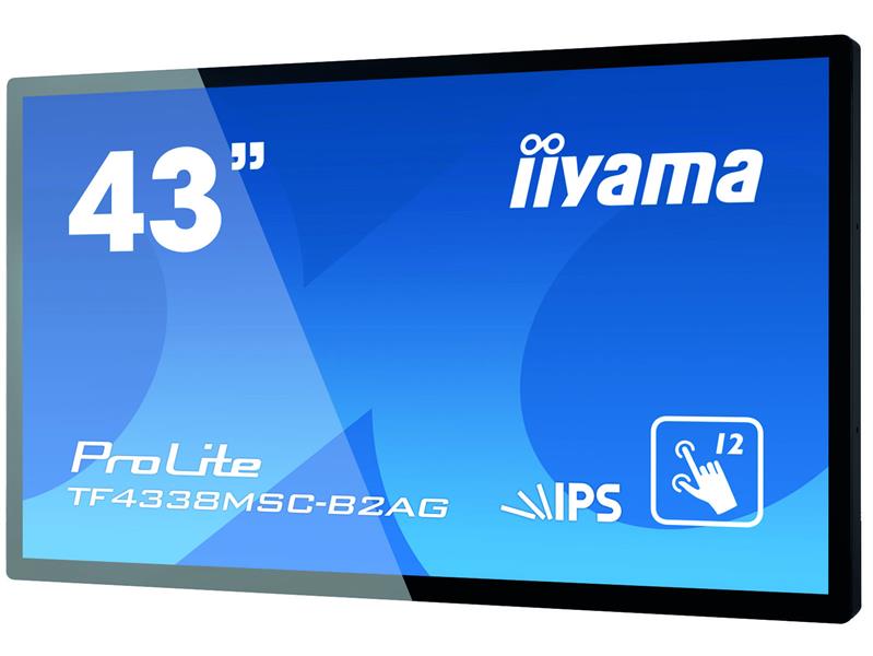 iiyama ProLite TF4338MSC-B2AG touch screen-monitor 109,2 cm (43"") 1920 x 1080 Pixels Zwart Multi-touch Kiosk