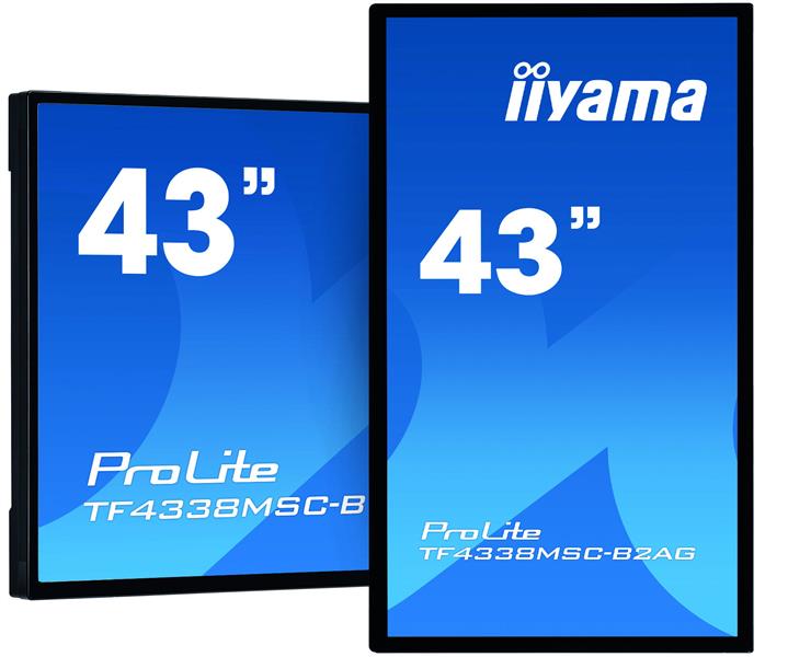 iiyama ProLite TF4338MSC-B2AG touch screen-monitor 109,2 cm (43"") 1920 x 1080 Pixels Zwart Multi-touch Kiosk
