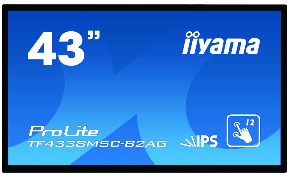 iiyama ProLite TF4338MSC-B2AG touch screen-monitor 109,2 cm (43"") 1920 x 1080 Pixels Zwart Multi-touch Kiosk