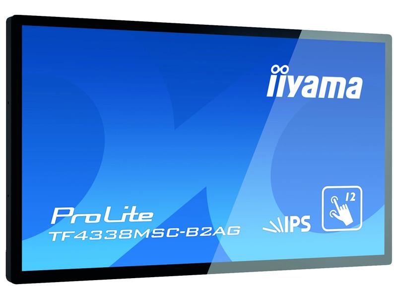 iiyama ProLite TF4338MSC-B2AG touch screen-monitor 109,2 cm (43"") 1920 x 1080 Pixels Zwart Multi-touch Kiosk