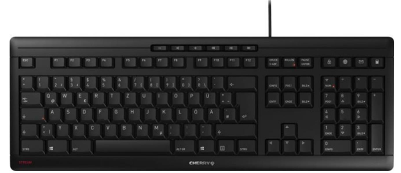 CHERRY JK-8500 toetsenbord USB QWERTZ Duits Zwart