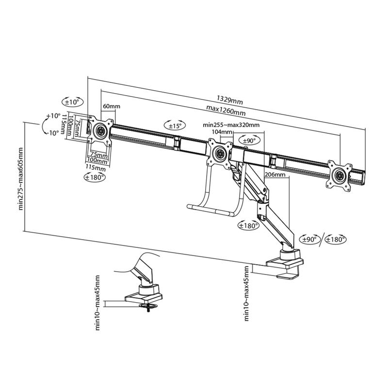 Neomounts monitorarm