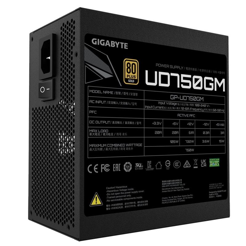 Gigabyte ULTRA DURABLE 750W GOLD FULL MODULAR PSU