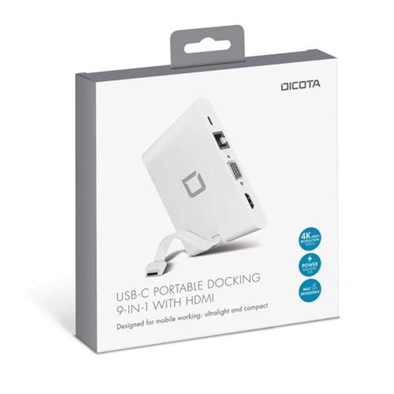 DICOTA USB-C Portable Docking 9-in-1