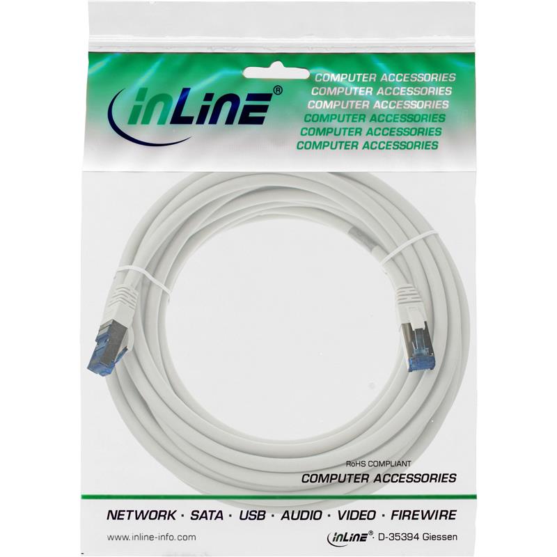 InLine Patchkabel Cat 6 A S-STP PiMF LSZH 500MHz wit 5m