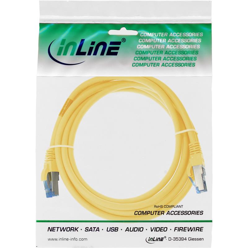 InLine Patchkabel Cat 6 A S-STP PiMF LSZH 500MHz geel 3m