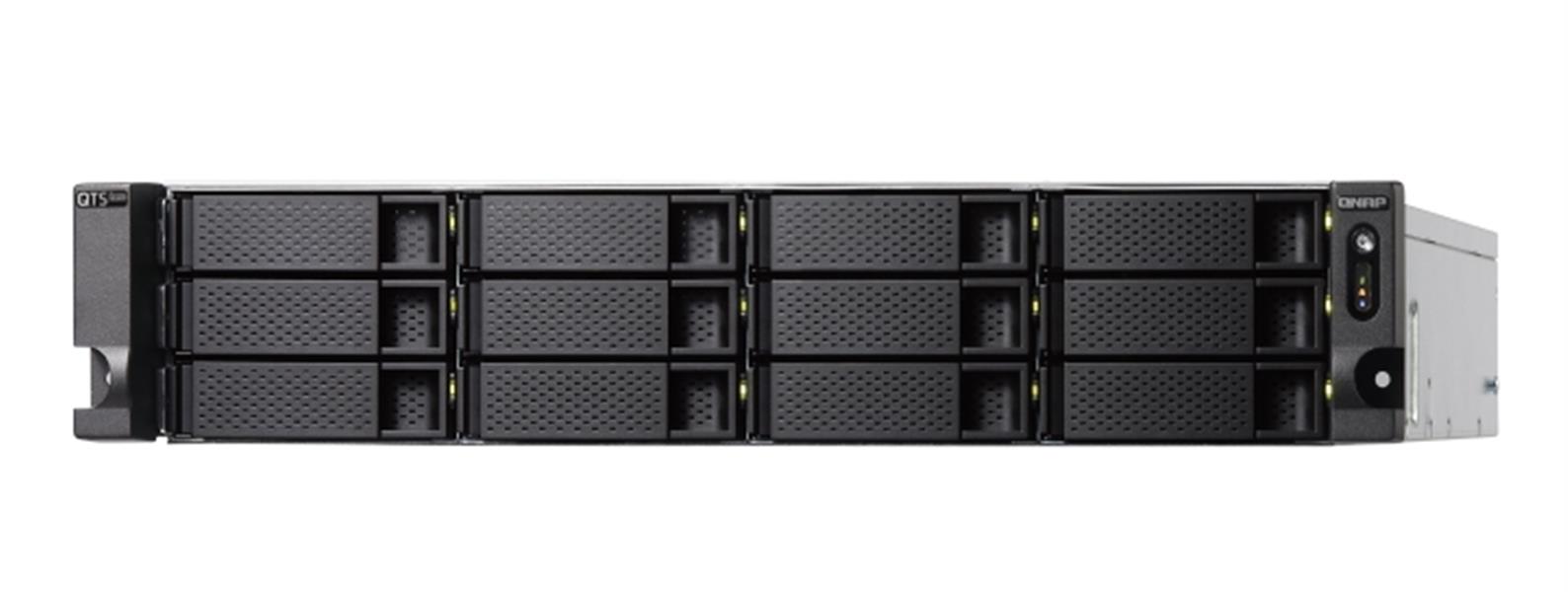 QNAP TS-h1277XU-RP NAS Rack (2U) Ethernet LAN Zwart, Grijs 3700X