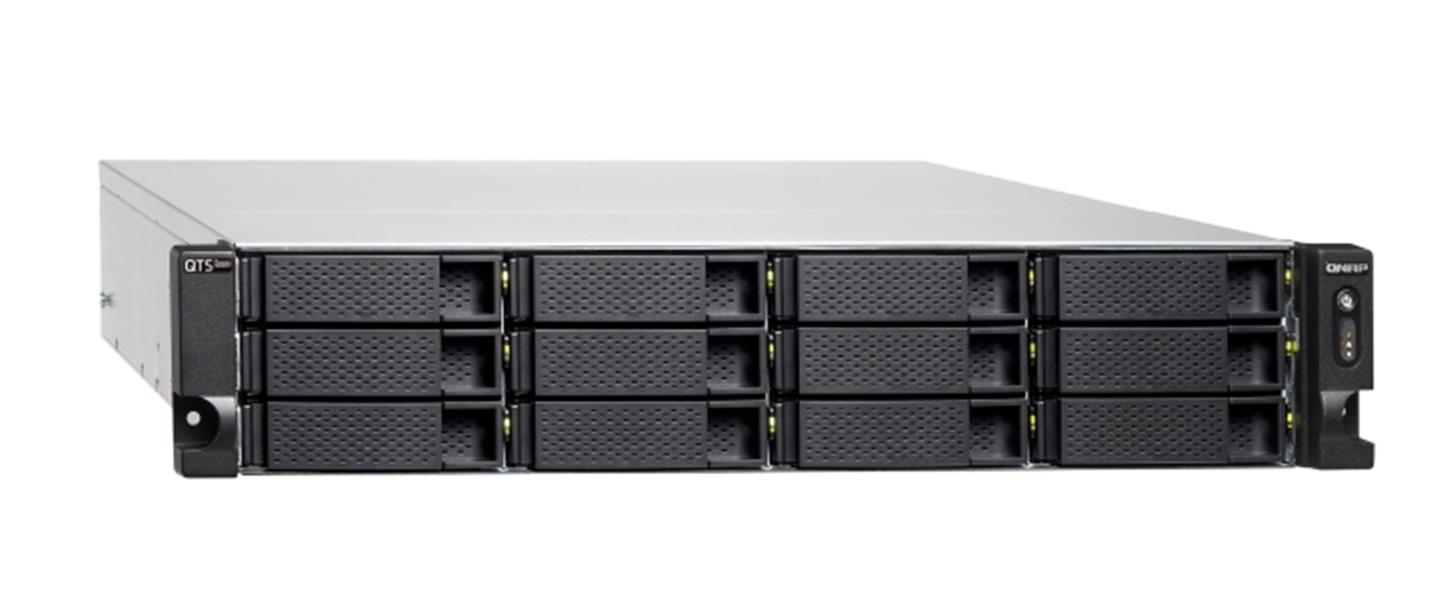 QNAP TS-h1277XU-RP NAS Rack (2U) Ethernet LAN Zwart, Grijs 3700X