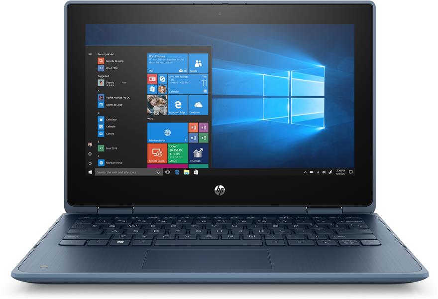 HP ProBook x360 11 G5 EE Hybride (2-in-1) Blauw 29,5 cm (11.6"") 1366 x 768 Pixels Touchscreen Intel® Pentium® Silver 4 GB DDR4-SDRAM 128 GB SSD Wi-Fi