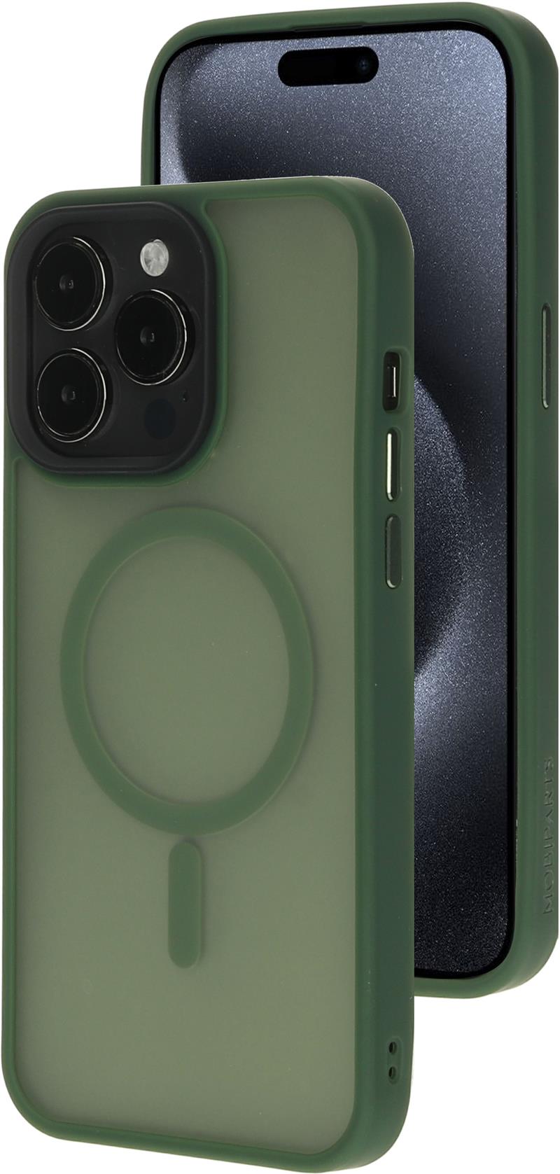 Mobiparts Hardcover Apple iPhone 15 Pro Max Satin Green (Magsafe Compatible)