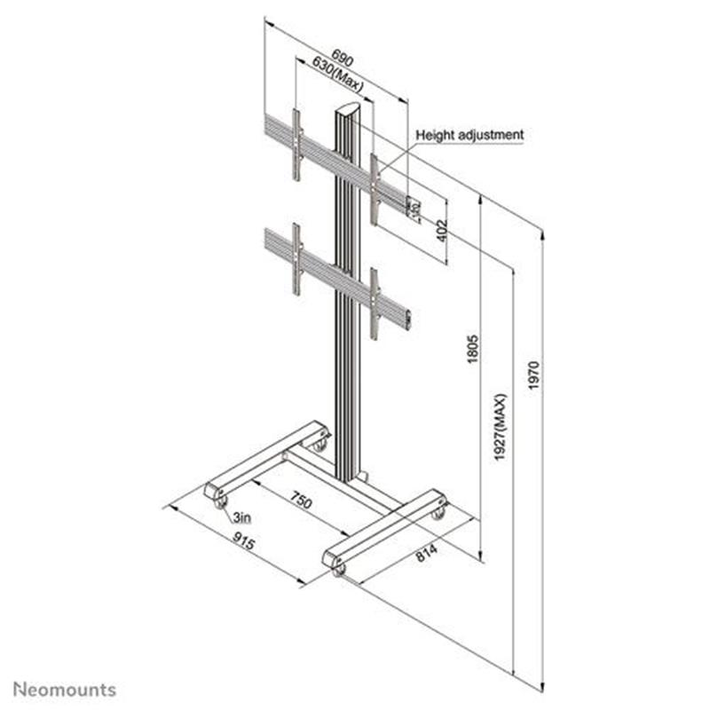 Neomounts by Newstar Pro videowall vloersteun