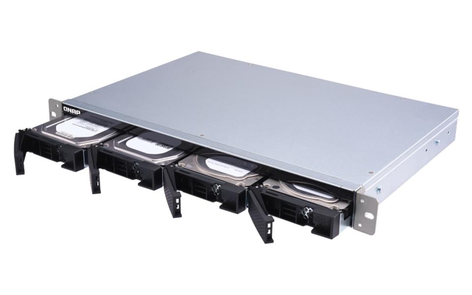 QNAP TL-R400S behuizing voor opslagstations HDD-/SSD-behuizing Zwart, Grijs 2.5/3.5""