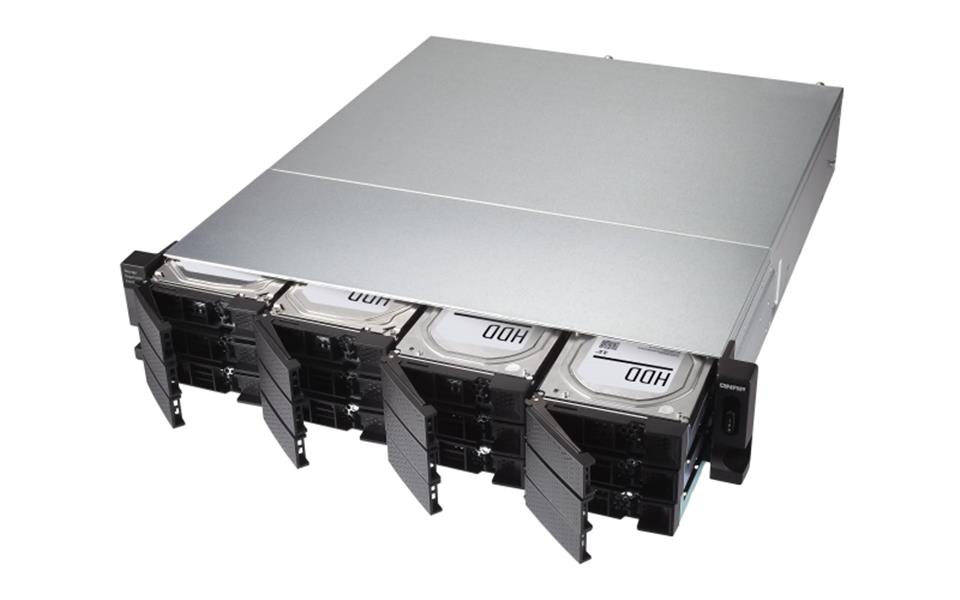 QNAP TL-R1200C-RP behuizing voor opslagstations HDD-/SSD-behuizing Zwart, Grijs 2.5/3.5""