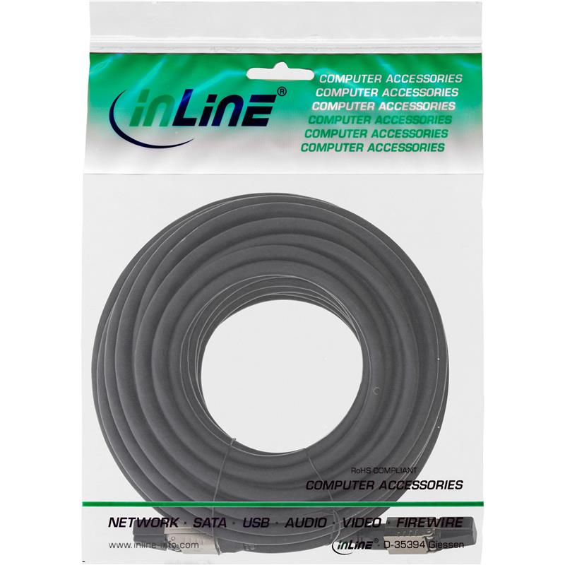 InLine Patch cable U UTP Cat 6A halogen-free AWG23 copper black 25m