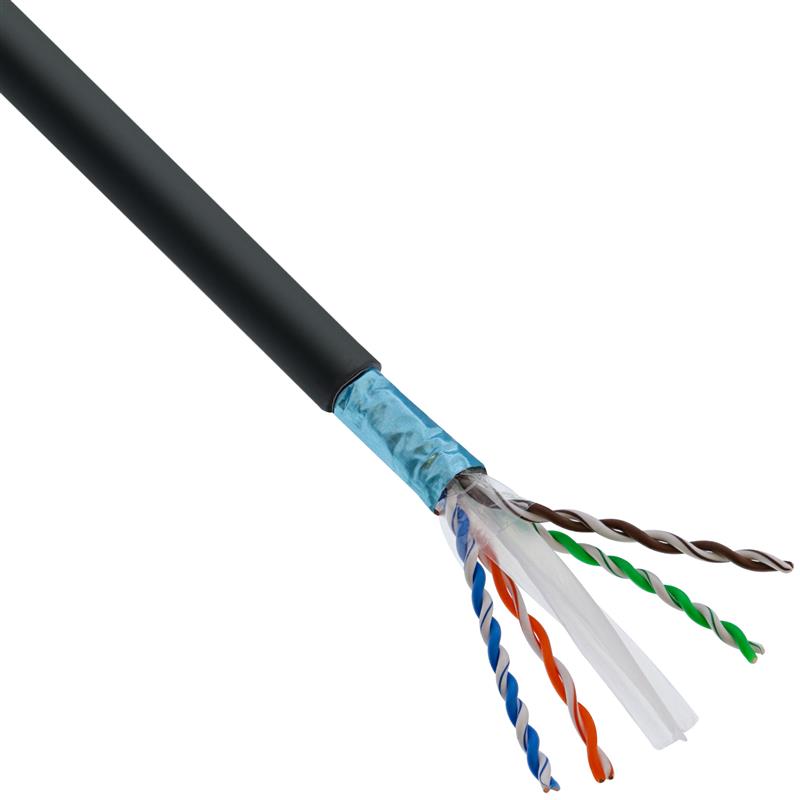 InLine Patch cable U UTP Cat 6A halogen-free AWG23 copper black 25m