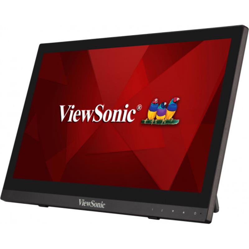 Viewsonic TD1630-3 touch screen-monitor 39,6 cm (15.6"") 1366 x 768 Pixels Multi-touch Multi-gebruiker Zwart