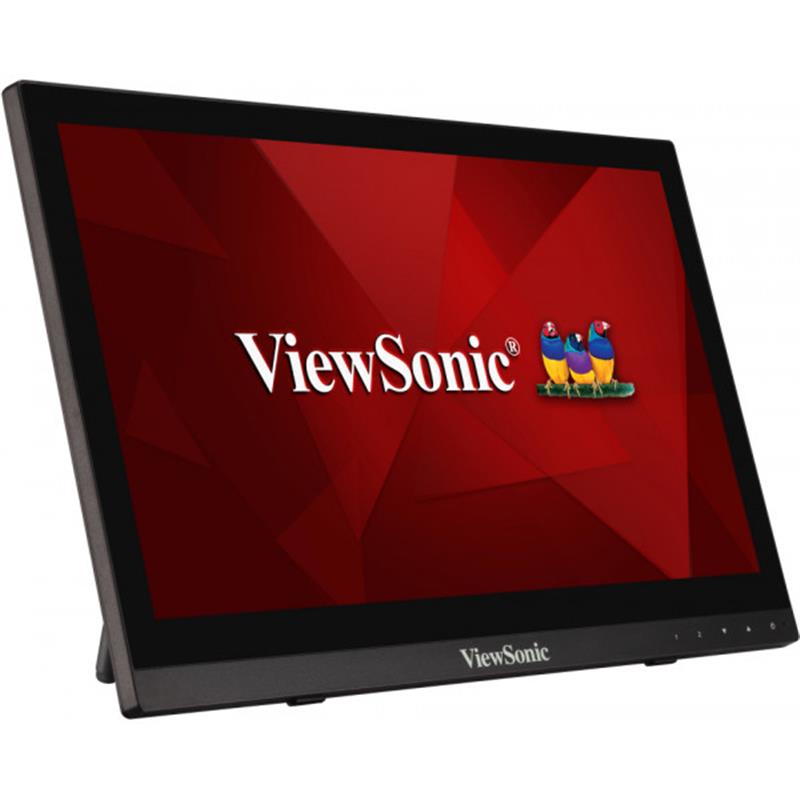Viewsonic TD1630-3 touch screen-monitor 39,6 cm (15.6"") 1366 x 768 Pixels Multi-touch Multi-gebruiker Zwart