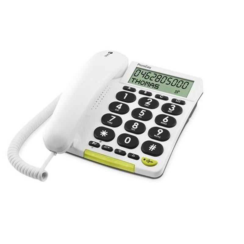 Doro PhoneEasy 312cs Wit Nummerherkenning