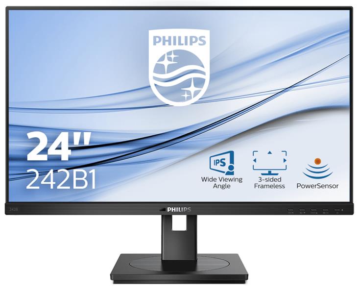 Philips B Line 242B1/00 LED display 60,5 cm (23.8"") 1920 x 1080 Pixels Full HD Zwart