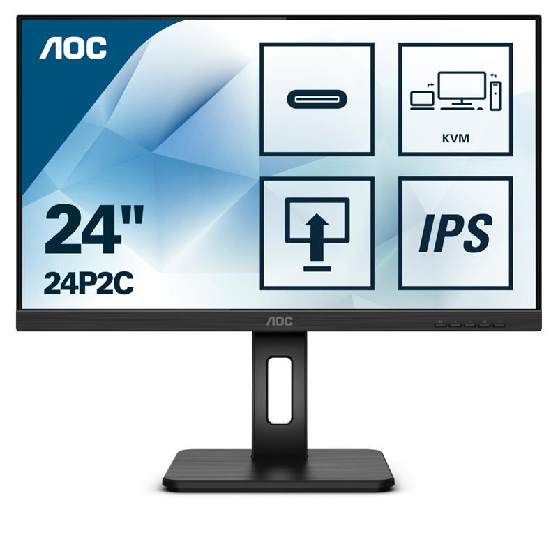 AOC 24P2C LED display 60,5 cm (23.8"") 1920 x 1080 Pixels Full HD Zwart