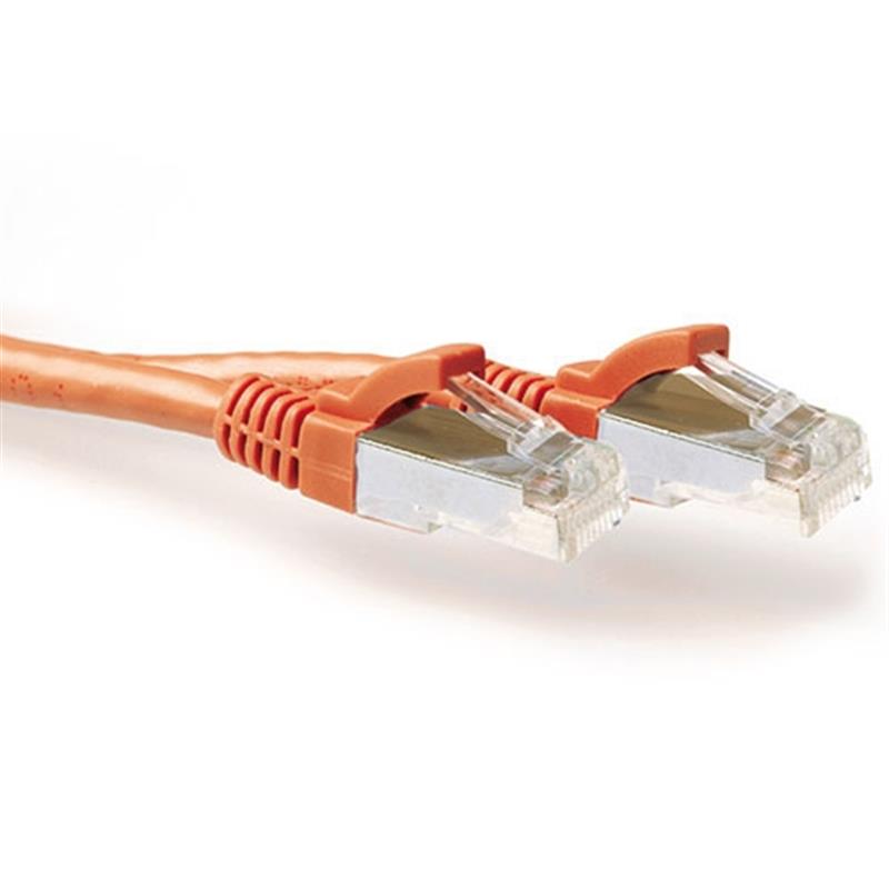 ACT Oranje 5,00 meter SFTP CAT6A patchkabel snagless met RJ45 connectoren