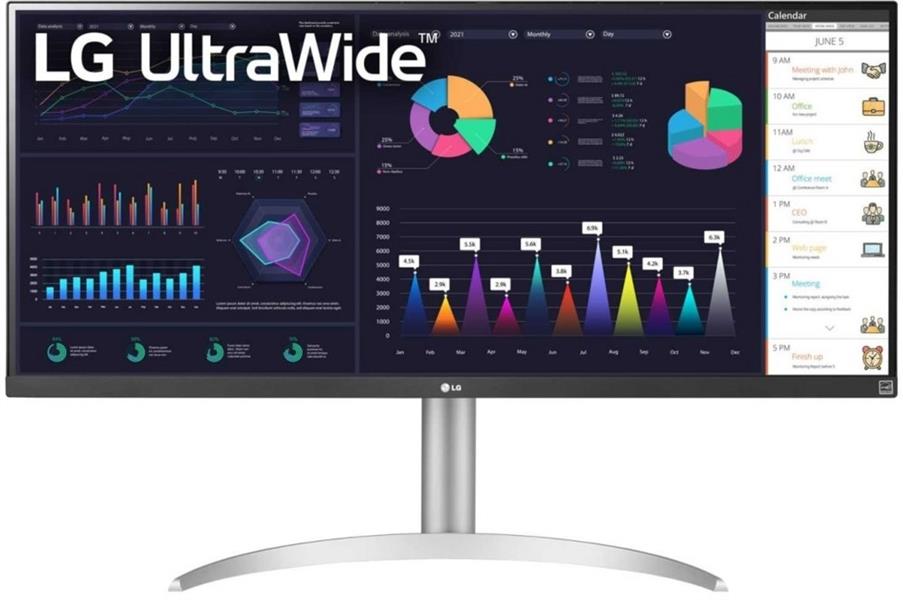 LG 34WQ65X-W computer monitor 86,4 cm (34"") 2560 x 1080 Pixels UltraWide Quad HD LCD Grijs