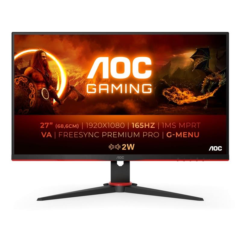 AOC 27G2SAE/BK computer monitor 68,6 cm (27"") 1920 x 1080 Pixels Full HD LED Zwart, Rood